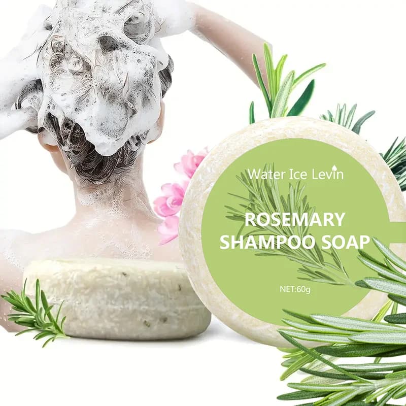 Savon Shampooing Croissance Capillaire au Romarin - Hydratant, Contrôle du Sébum, Non Irritant, Amél