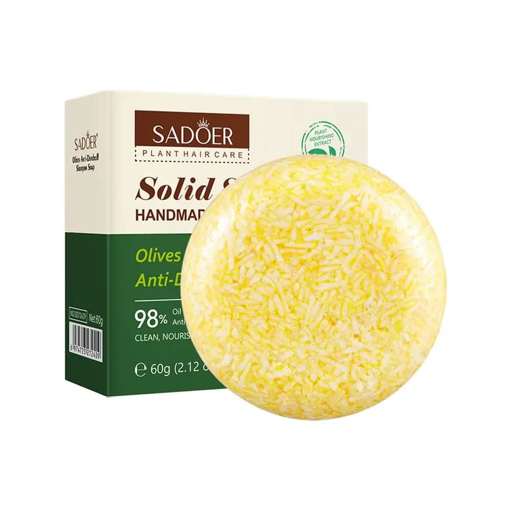 1/3 PCS Shampoing solide à l'huile d'olive pour nourrir et donner du volume aux cheveux, shampoing s