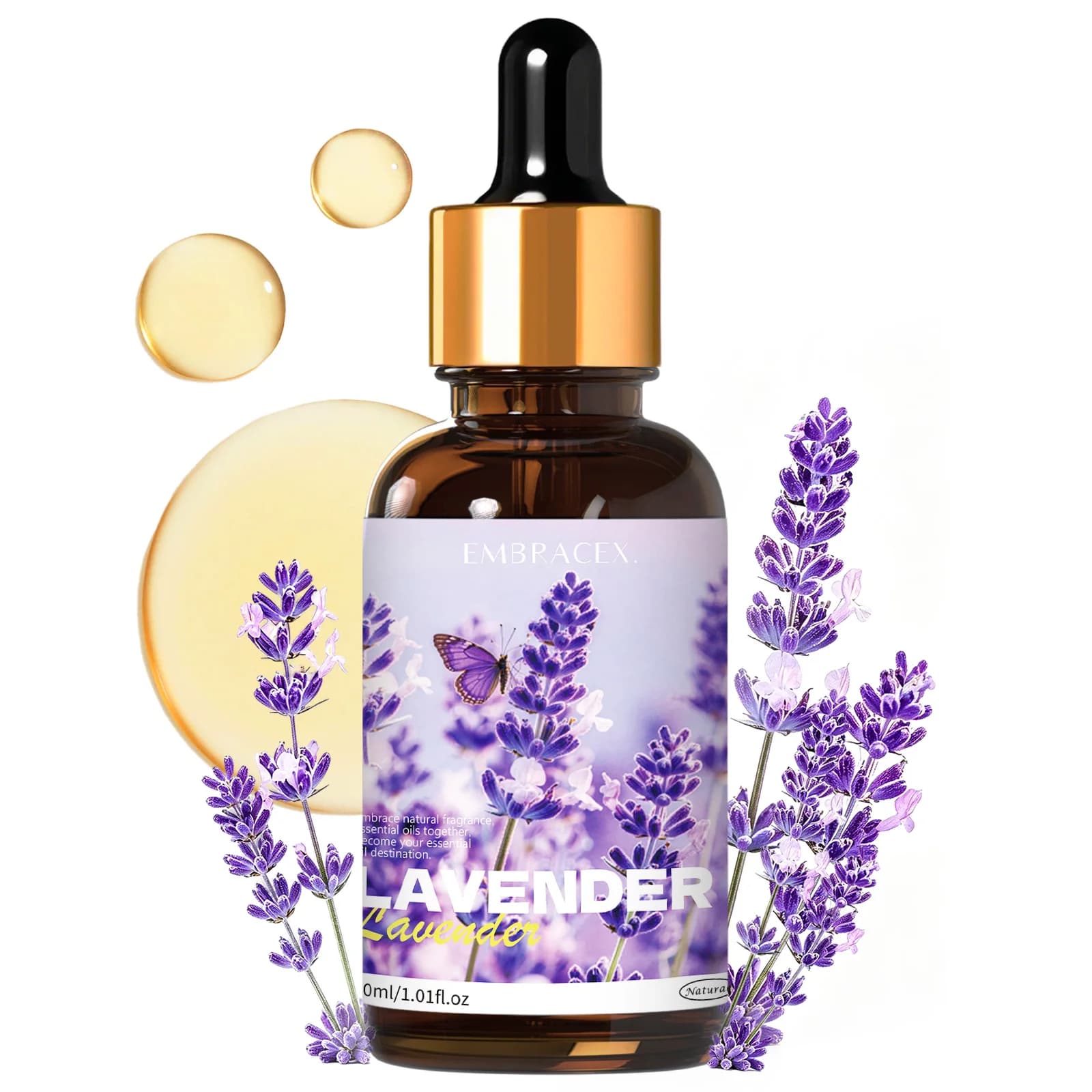 Huiles essentielles de lavande 30 ml, huile essentielle pure de plante pour humidificateur, diffuseu