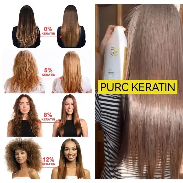 PURC kératine cheveux lissage traitement lissant pour cheveux bouclés crépus soins produits de kératine brésilienne professionnel 1000ml