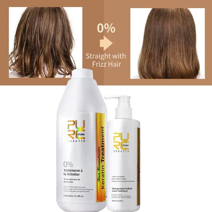 PURC-Shampooing lissant pour cheveux brésiliens, produits de traitement capillaire KerBrian, crème l