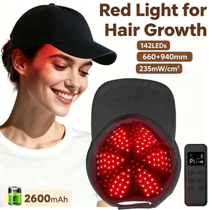 Casque de Croissance Capillaire à Lumière Rouge 2026 – Dispositif Thérapeutique Infrarouge Anti-Chute de Cheveux –