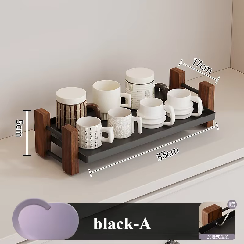 HOCounter-Étagère de rangement pour tasses à café et cosmétiques, porte-gobelet, accessoires de cuis
