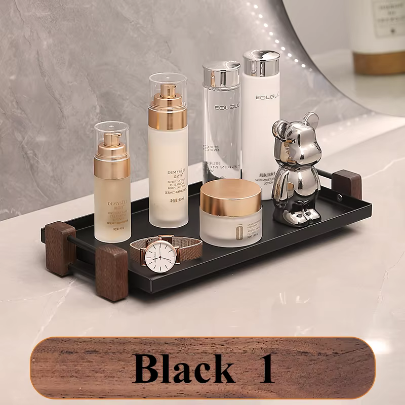 Organisateur de comptoir de salle de bain avec Station de café, support cosmétique et étagère de ran