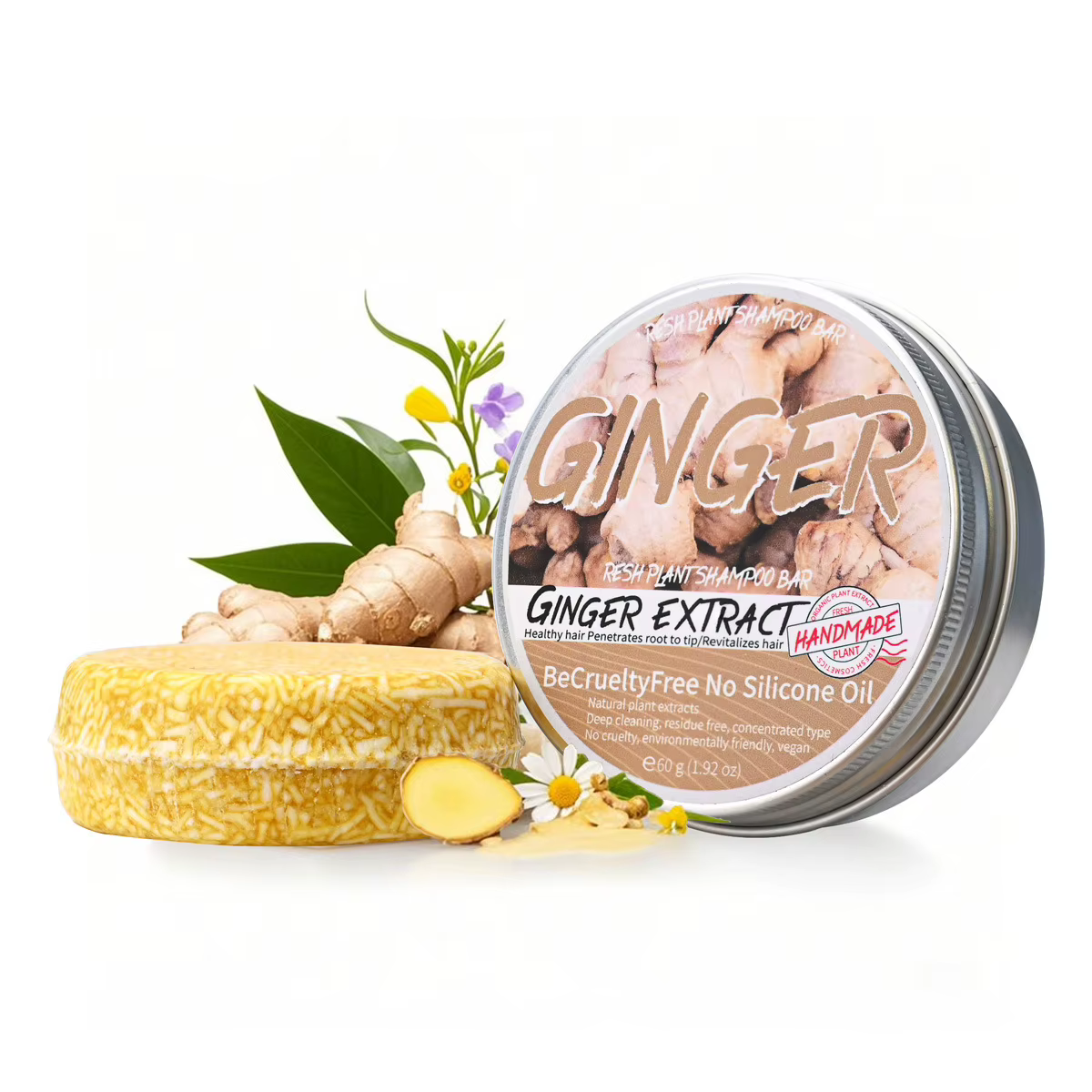 Shampoing au gingembre, savon pour les cheveux, soin capillaire, vente transfrontalière, shampoing a