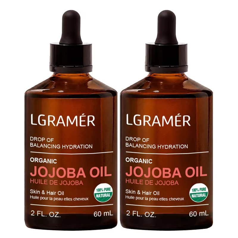 Ensemble d'huiles biologiques pressées à froid d'argan, de rose musquée et de jojoba, huile réparatrice multi-usages pour cheveux, visage, corps, massage, soins de la peau, 60ml