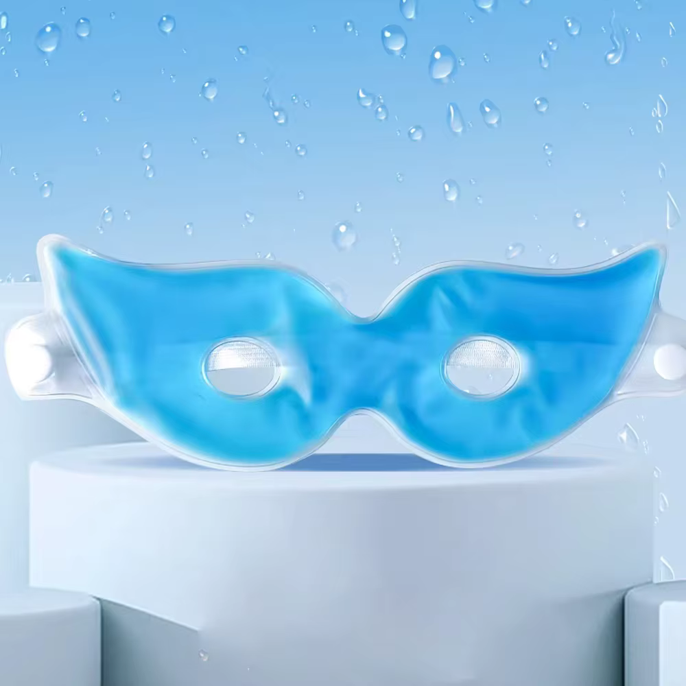 Masque Rafraîchissant Visage en Gel, Masque Oculaire, Compresse Froide, Thérapie Chaud/Froid en PVC, Outil de Soin de la Peau, Masque Facial en Gel, Masque de Sommeil Raffermissant pour le Visage, Soi